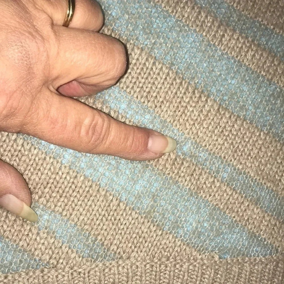 AMBER SUN cashmere mohair open front cardigan semi sheer short sleeve size S - Picture 10 of 10